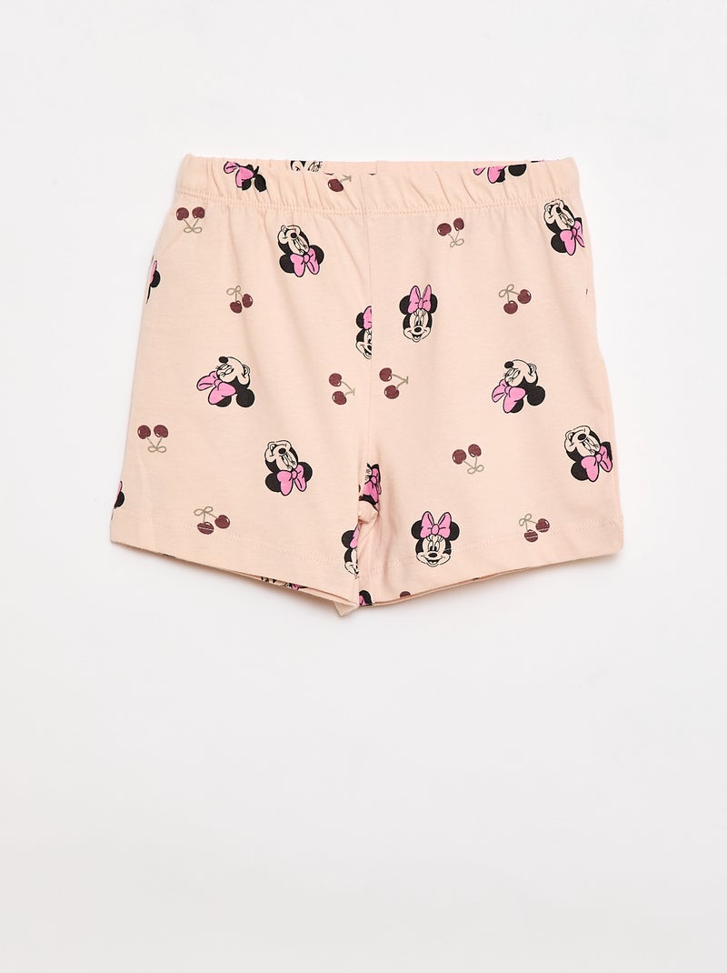 Pyjama 'Disney' 'Minnie' 2 pièces T-shirt + short Rose - Kiabi