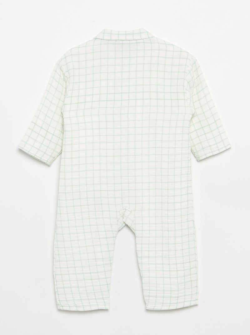 Pyjama dors bien à carreaux Vert - Kiabi