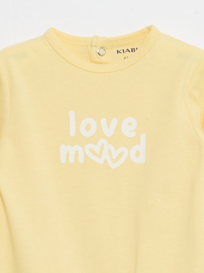 Pyjama dors bien à manches longues Jaune - Kiabi