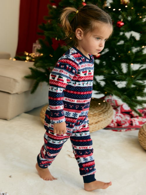 Pyjama dors bien en polaire - Kiabi