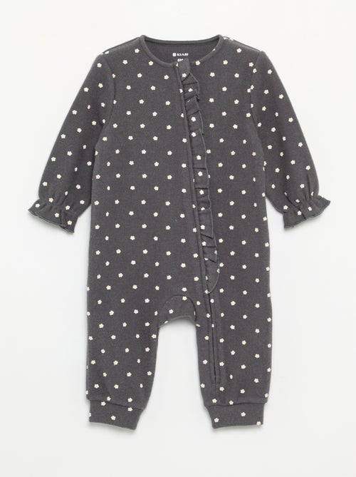Pyjama dors bien en velours à manches longues sans pieds - Kiabi