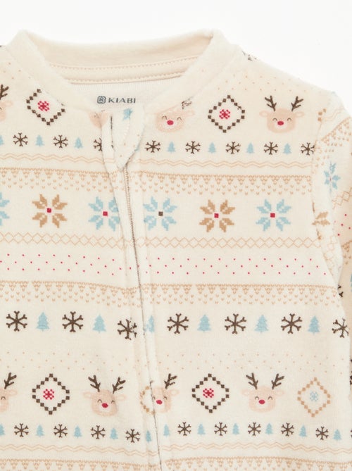 Pyjama dors bien en velours - Kiabi
