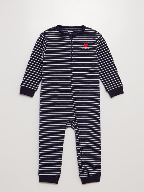 Pyjama en molleton chaud 'Amour' - Kiabi