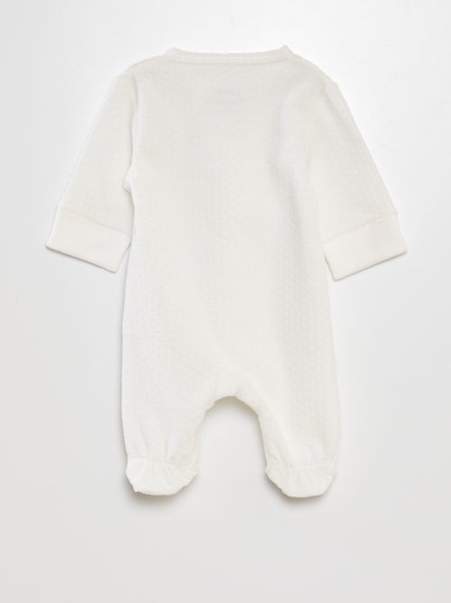 Pyjama en velours avec manches ajustables - Kiabi