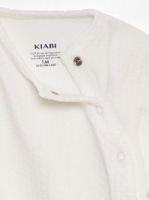 Pyjama en velours avec manches ajustables - Kiabi