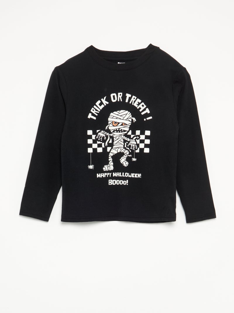 Pyjama 'Halloween' 2-teilig - Langarm-T-Shirt + Hose Noir - Kiabi