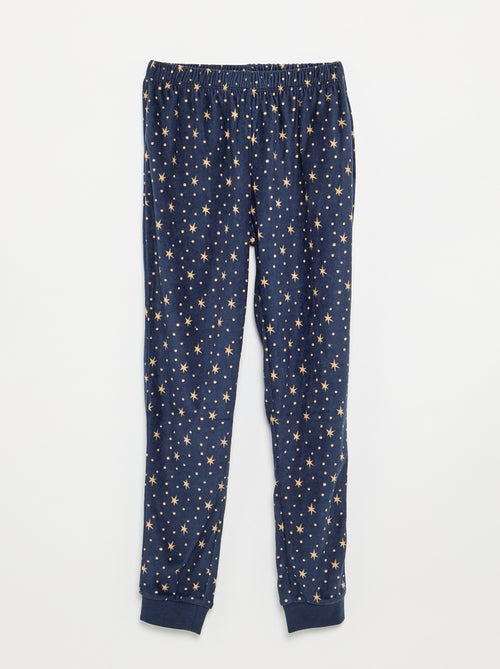 Pyjama 'Harry Potter' 2 pièces en polaire - T-shirt à manches longues + pantalon - Kiabi
