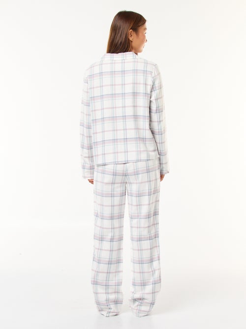 Pyjama long 2 pièces chemisier + pantalon - 2 pièces - Kiabi