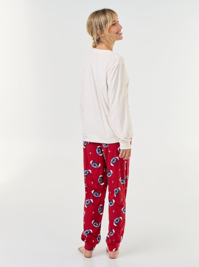 Pyjama long de Noël imprimé 'Disney' - 2 pièces Rouge - Kiabi