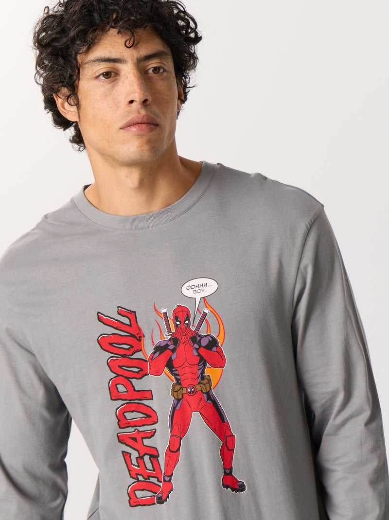 Pyjama long 'Deadpool' - 2 pièces Gris - Kiabi