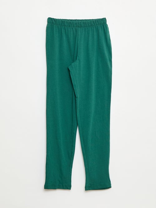 Pyjama long en jersey avec imprimé - 2 pièces - Kiabi