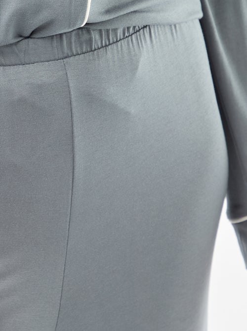 Pyjama long en maille douce stretch - 2 pièces - Kiabi