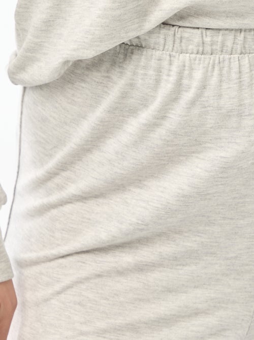 Pyjama long en maille douce stretch - 2 pièces - Kiabi