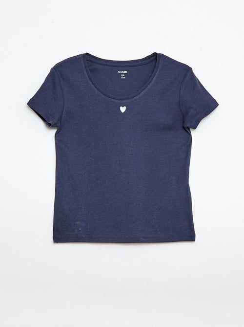 Pyjama long en popeline - 2 pièces - Kiabi