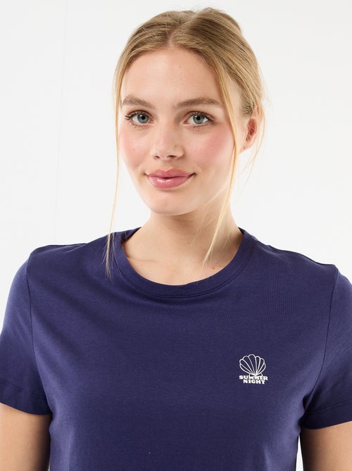 Pyjama long imprimé - 2 pièces - Kiabi