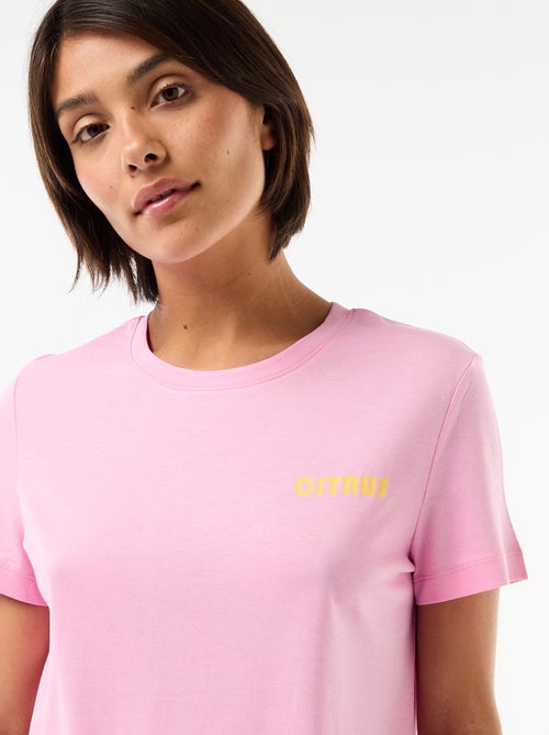 Pyjama long imprimé - 2 pièces - Kiabi