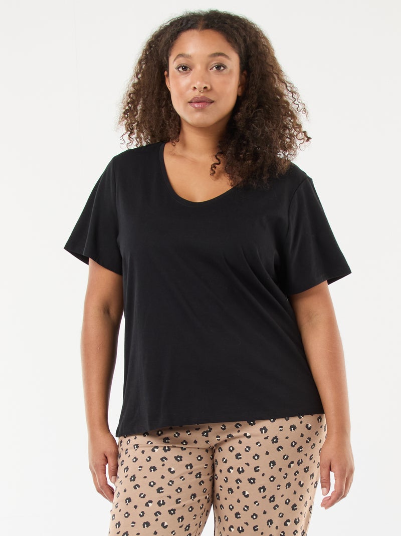 Pyjama long imprimé léopard - 2 pièces Léopard - Kiabi