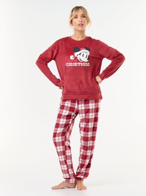 Pyjama long imprimé 'Minnie' 'Disney' 'Noël' - 2 pièces - Kiabi