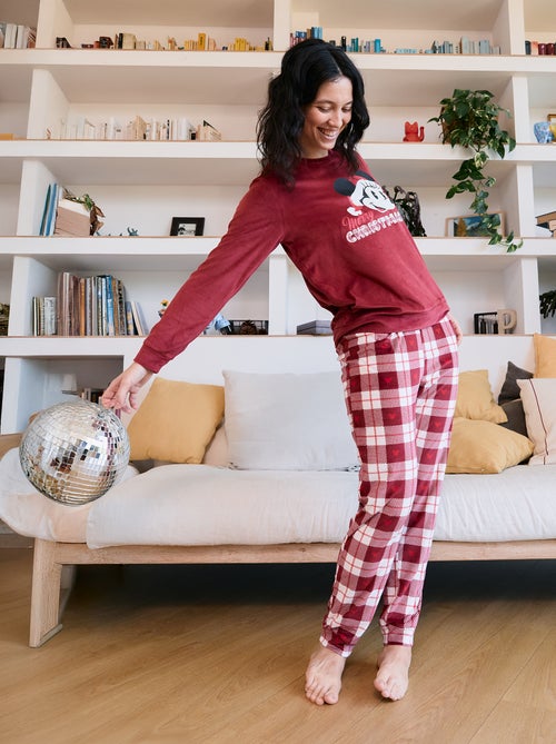 Pyjama long imprimé 'Minnie' 'Disney' 'Noël' - 2 pièces - Kiabi
