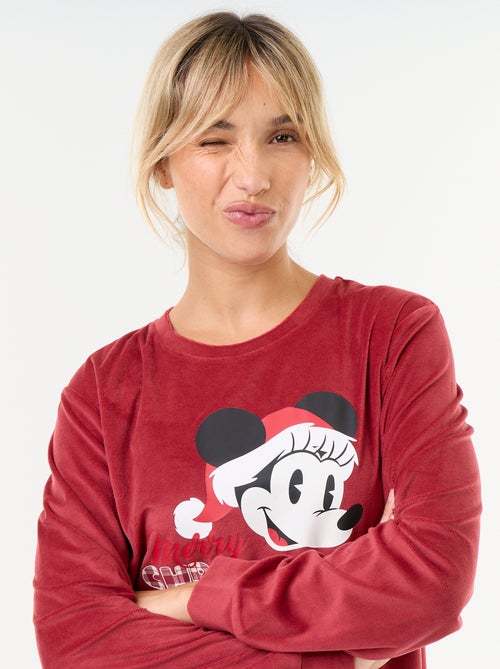 Pyjama long imprimé 'Minnie' 'Disney' 'Noël' - 2 pièces - Kiabi
