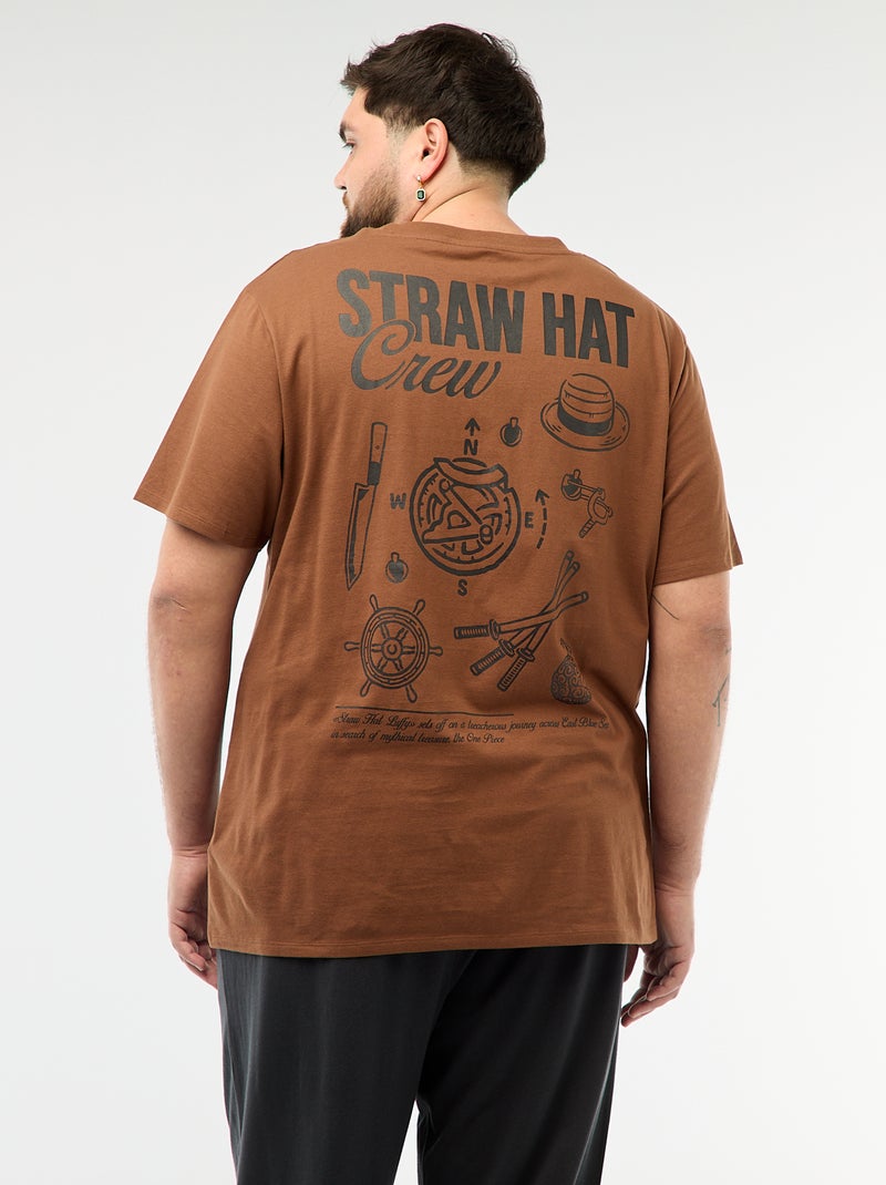 Pyjama long imprimé 'One Piece' - 2 pièces Marron/gris - Kiabi