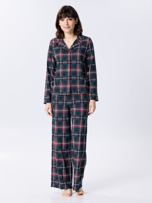 Pyjama long 'Mickey' 'Disney' 'Noël' - 2 pièces - Kiabi