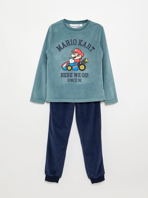 Pyjama 'Mario Kart' 2 pièces - T-shirt à manches longues + pantalon - Kiabi