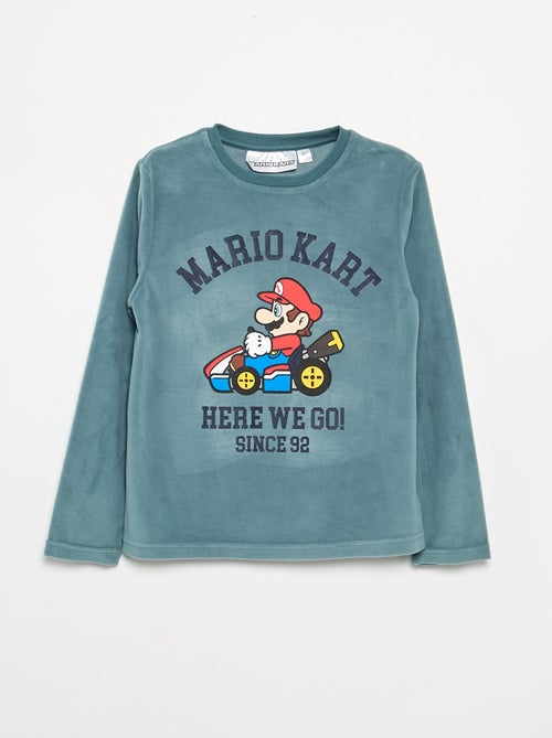 Pyjama 'Mario Kart' 2 pièces - T-shirt à manches longues + pantalon - Kiabi