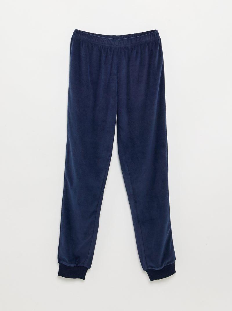 Pyjama 'Mario Kart' 2 pièces - T-shirt à manches longues + pantalon Bleu - Kiabi