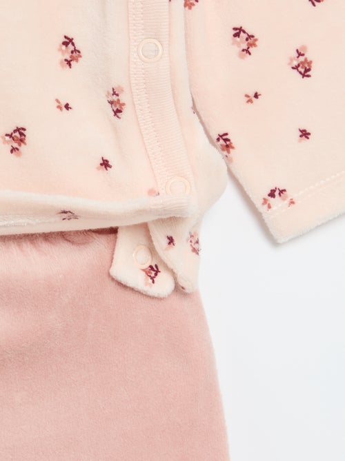 Pyjama-Set aus 2 Teilen, Samt - Kiabi Pyjama-Set aus 2 Teilen, Samt - Kiabi