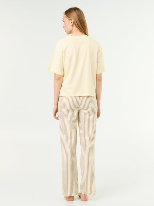 Pyjama-Set aus Baumwolle - T-Shirt + Hose - Kiabi