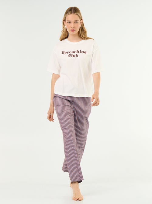 Pyjama-Set aus Baumwolle - T-Shirt + Hose - Kiabi