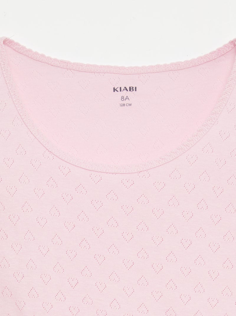 Pyjama-Set aus Baumwolle Rosa - Kiabi