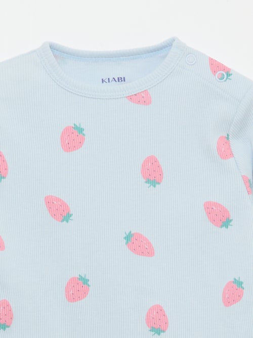 Pyjama-Set aus gerippter Baumwolle - 2-teilig - Kiabi