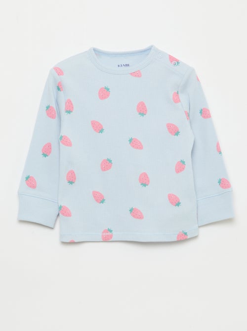 Pyjama-Set aus gerippter Baumwolle - 2-teilig - Kiabi