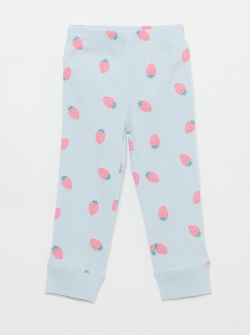 Pyjama-Set aus gerippter Baumwolle - 2-teilig - Kiabi
