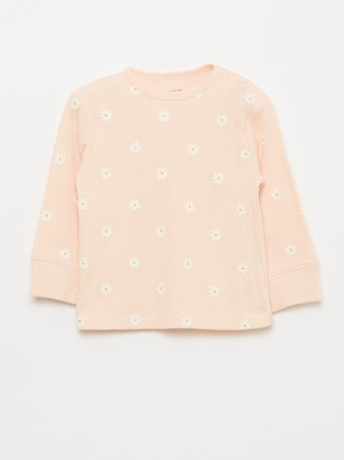 Pyjama-Set aus gerippter Baumwolle - 2-teilig - Kiabi