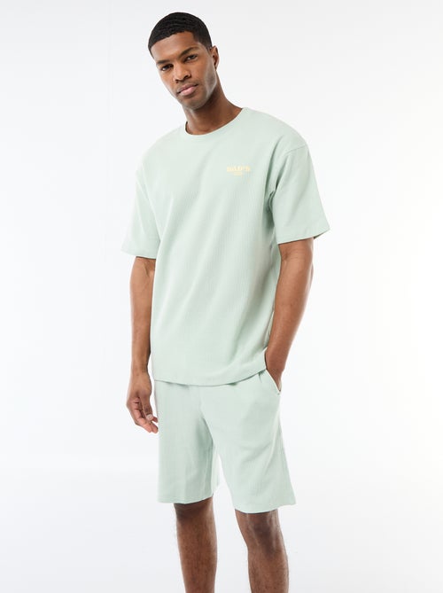 Pyjama-Set aus Waffelpiqué - Kiabi