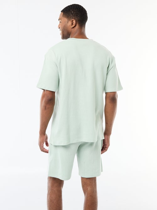 Pyjama-Set aus Waffelpiqué - Kiabi