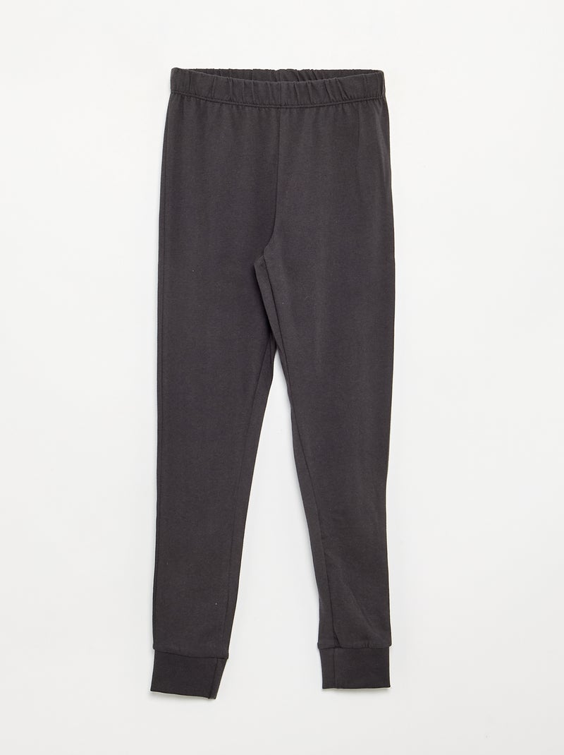Pyjama-Set 'Disney' mit langem T-Shirt + Hose - 2-teilig Schwarz - Kiabi