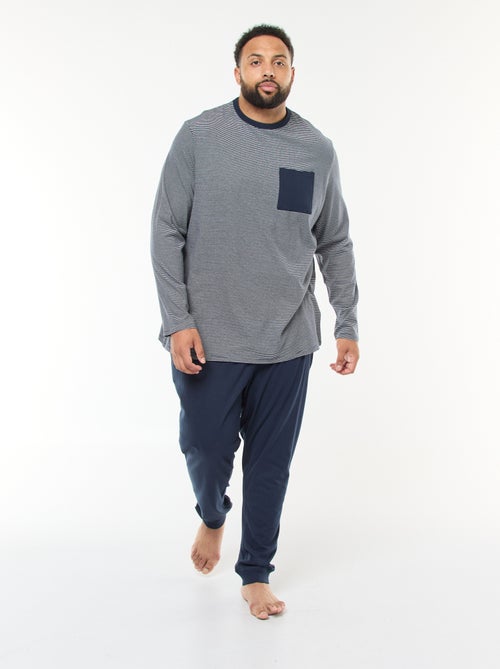 Pyjama-Set lang aus Jersey-T-Shirt + Hose - 2-teilig - Kiabi