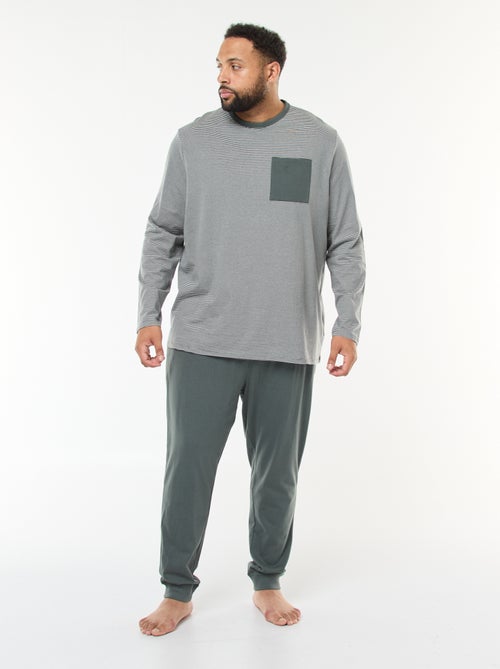 Pyjama-Set lang aus Jersey-T-Shirt + Hose - 2-teilig - Kiabi