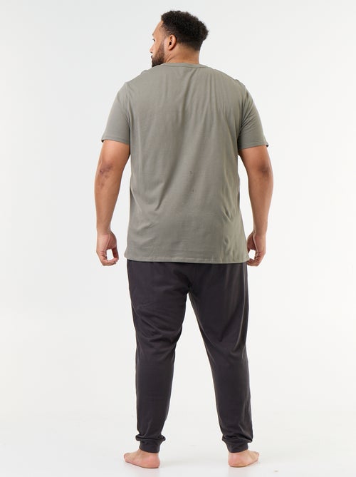 Pyjama-Set lang T-Shirt + Hose - 2-teilig - Kiabi