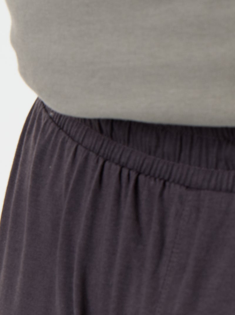 Pyjama-Set lang T-Shirt + Hose - 2-teilig Grau - Kiabi