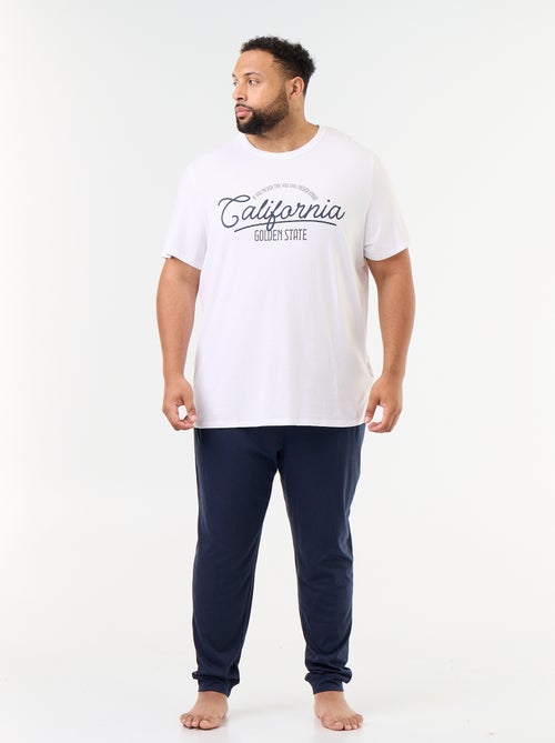 Pyjama-Set lang T-Shirt + Hose - 2-teilig - Kiabi