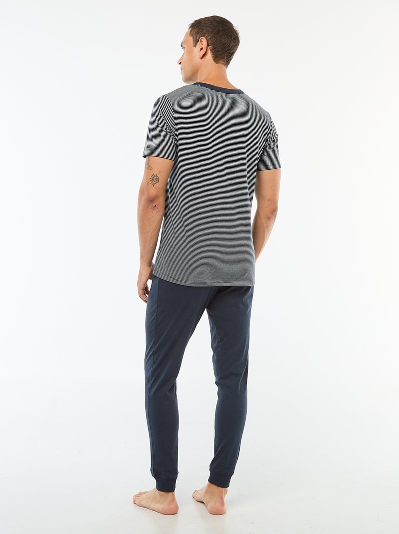 Pyjama-Set T-Shirt + Hose – 2-teilig Blau - Kiabi