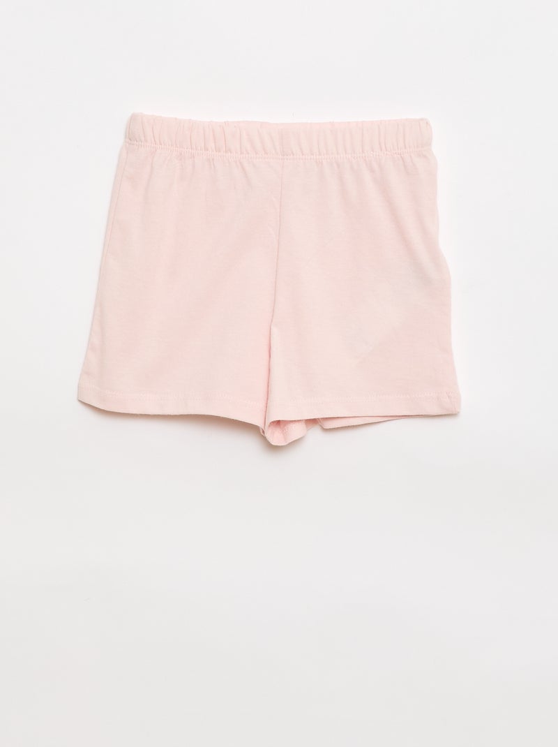 Pyjama-Set T-Shirt + Shorts – 2-teilig Rosa - Kiabi