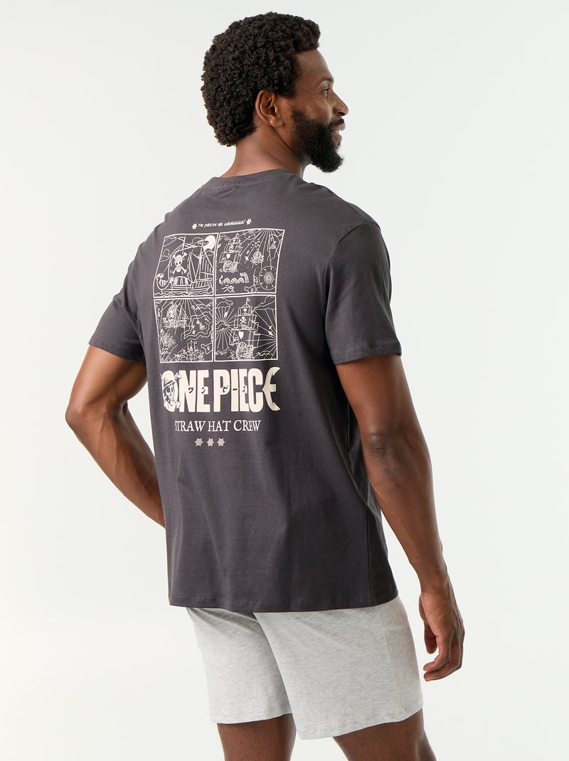 Pyjama-Set T-Shirt + Shorts 'One Piece' - 2-teilig Noir - Kiabi