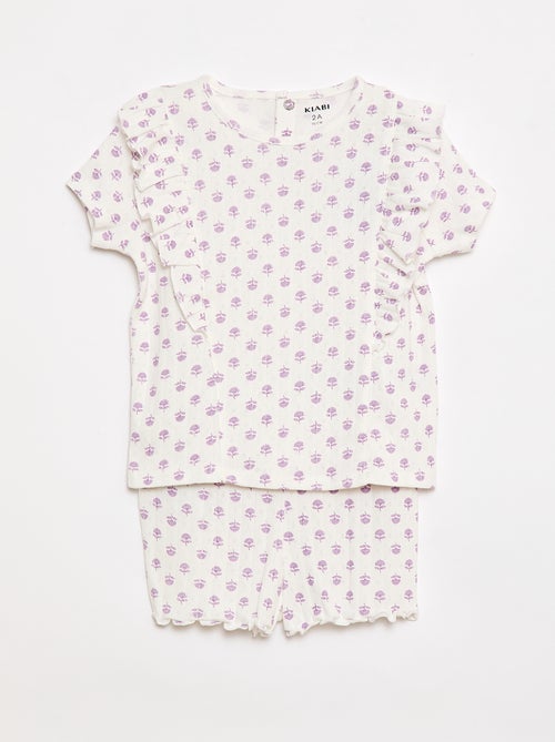 Pyjama short 2 pièces - Kiabi