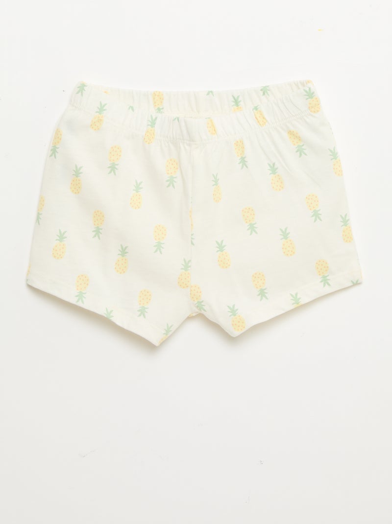 Pyjama short 2 pièces 'Disney' Jaune - Kiabi